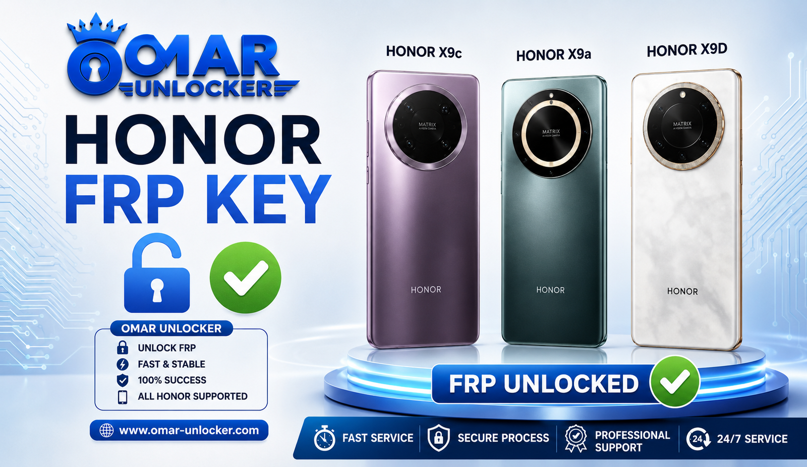 HONOR FRP UNLOCK CODE BY IMEI OR SN.-24/7 ✨